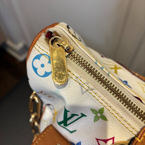 LOUIS VUITTON Takashi Murakami Monogram Multicolore Rita Bag White M40125 - Picture 9 of 16